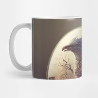 Fantasy motif with bird in epic mood Mug